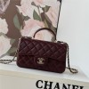 Chanel Classic Diamond Check Coffee Red Medium Classic Flap Chain Bag Chanel Classic Diamond Check Coffee Red Medium Classic Flap Chain Bag