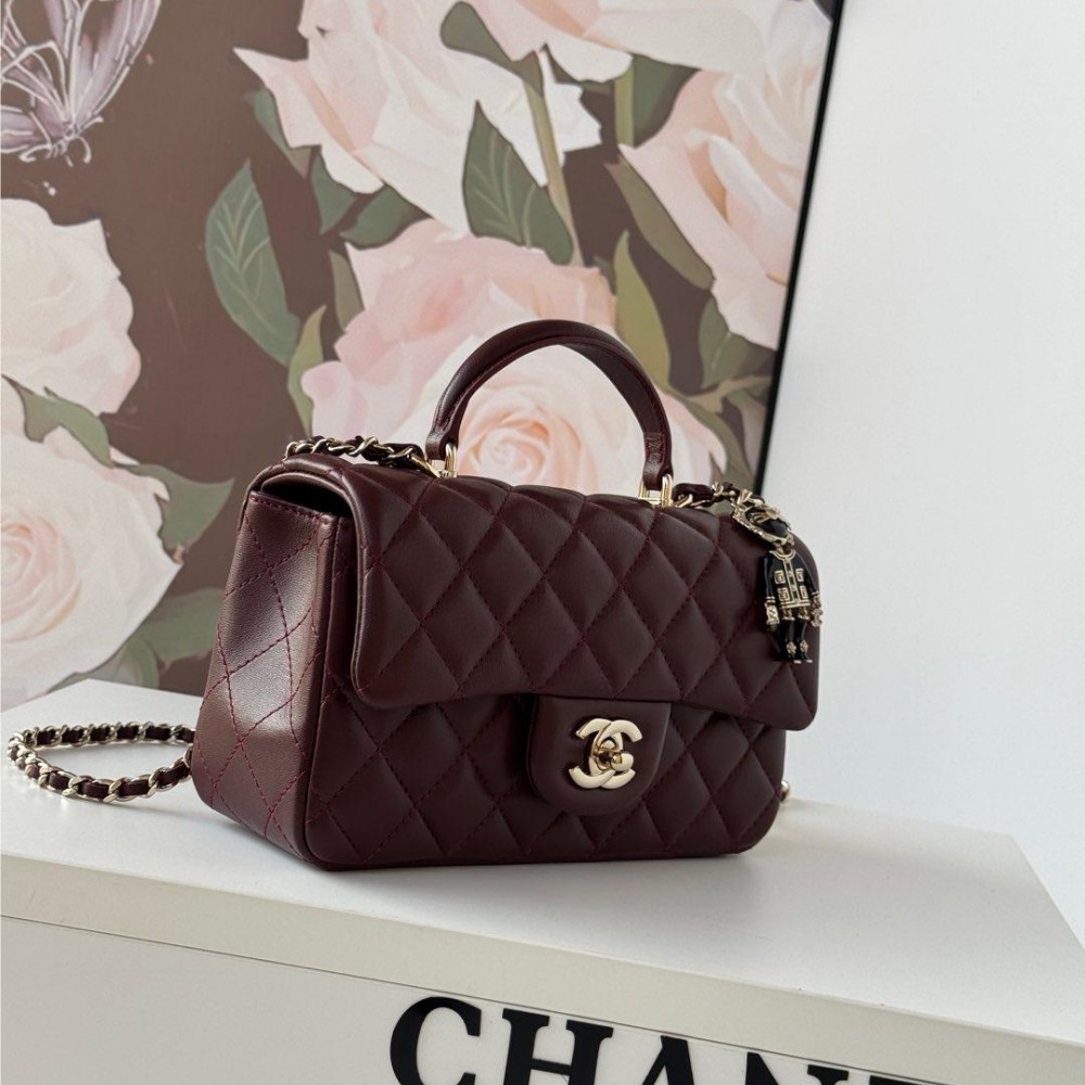 Chanel Classic Flap Bag in Crimson Red Chanel Classic Flap Bag in Crimson Red