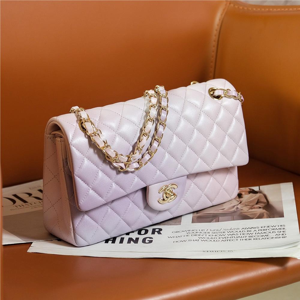 Chanel Purple Quilted Flap Chain Large Handbag Chanel Purple Quilted Flap Chain Large Handbag