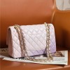 Chanel Purple Quilted Flap Chain Large Handbag Chanel Purple Quilted Flap Chain Large Handbag