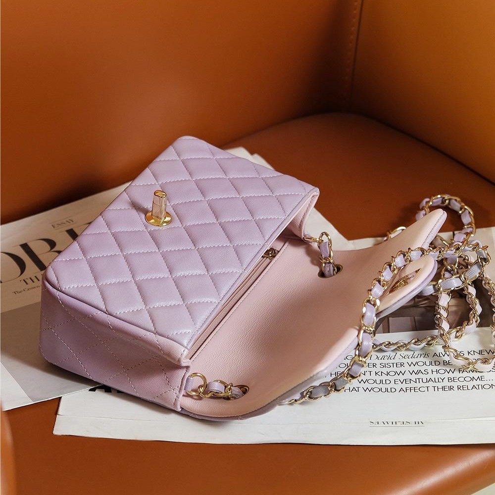 Chanel Purple Quilted Flap Chain Small Handbag Chanel Purple Quilted Flap Chain Small Handbag