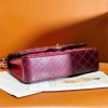 Chanel Dark Pink Diamond Check Flap Chain Large Handbag Chanel Dark Pink Diamond Check Flap Chain Large Handbag