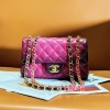 Chanel Dark Pink Diamond Check Flap Chain Small Handbag Chanel Dark Pink Diamond Check Flap Chain Small Handbag