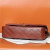 Chanel Honey Brown Diamond Check Flap Chain Large Tote Chanel Honey Brown Diamond Check Flap Chain Large Tote
