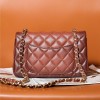 Chanel Honey Brown Diamond Check Flap Chain Small Handbag Chanel Honey Brown Diamond Check Flap Chain Small Handbag