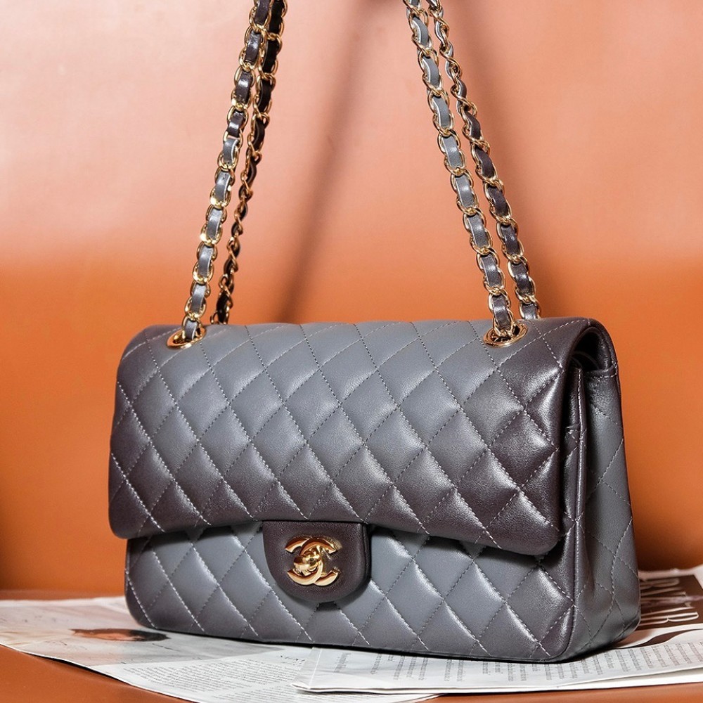 Chanel Obsidian Black Diamond Check Flap Chain Large Handbag Chanel Obsidian Black Diamond Check Flap Chain Large Handbag