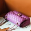 Chanel Dark Purple Diamond Check Flap Chain Large Handbag Chanel Dark Purple Diamond Check Flap Chain Large Handbag