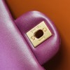 Chanel Dark Purple Diamond Check Flap Chain Small Handbag Chanel Dark Purple Diamond Check Flap Chain Small Handbag
