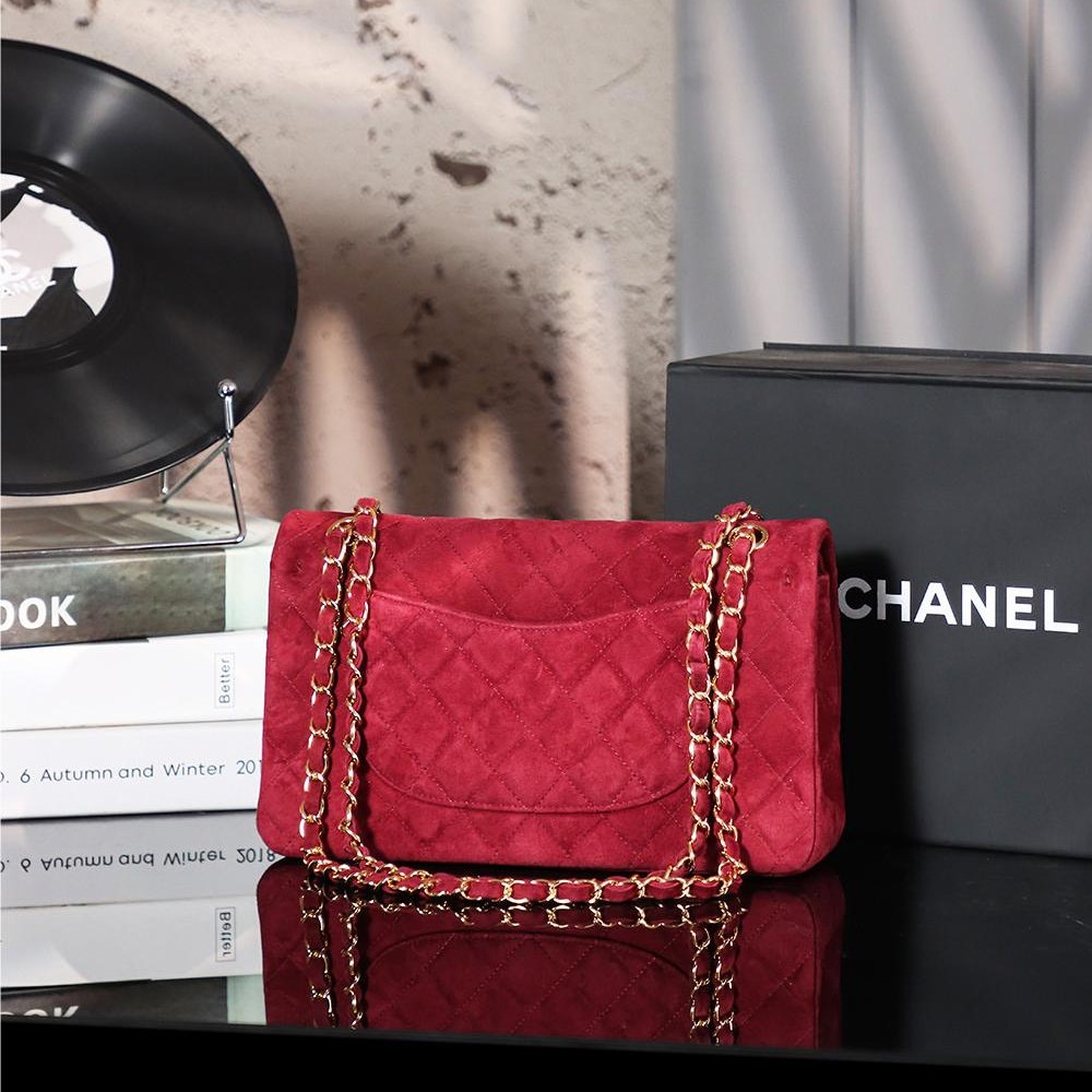 Chanel classic derivative crimson suede large handbag 2.55 Chain Bag Chanel classic derivative crimson suede large handbag 2.55 Chain Bag