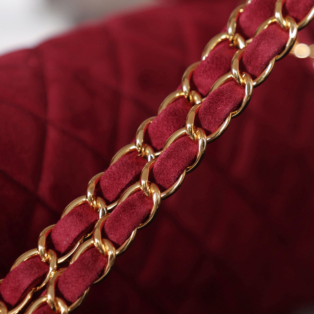 Chanel classic derivative crimson suede large handbag 2.55 Chain Bag Chanel classic derivative crimson suede large handbag 2.55 Chain Bag