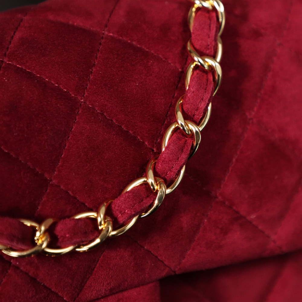 Chanel classic derivative crimson suede small handbag 2.55 Chain Bag Chanel classic derivative crimson suede small handbag 2.55 Chain Bag