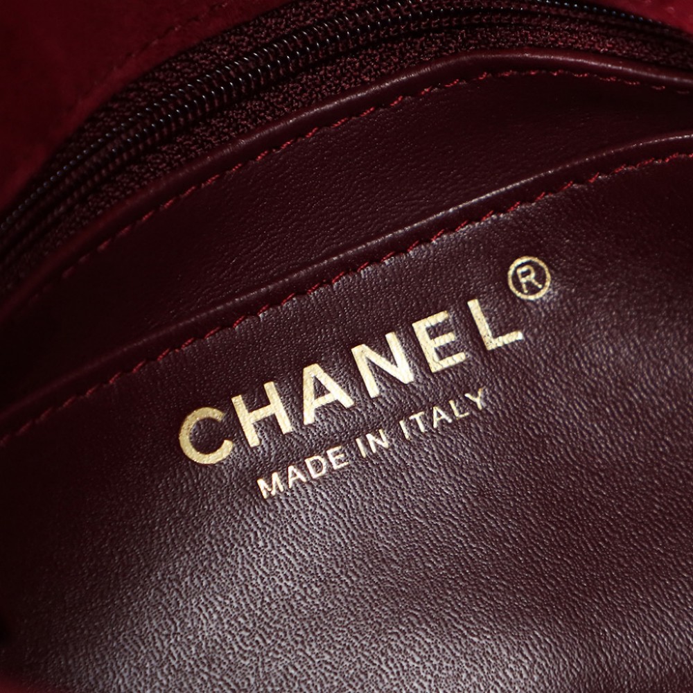 Chanel classic derivative crimson suede small handbag 2.55 Chain Bag Chanel classic derivative crimson suede small handbag 2.55 Chain Bag