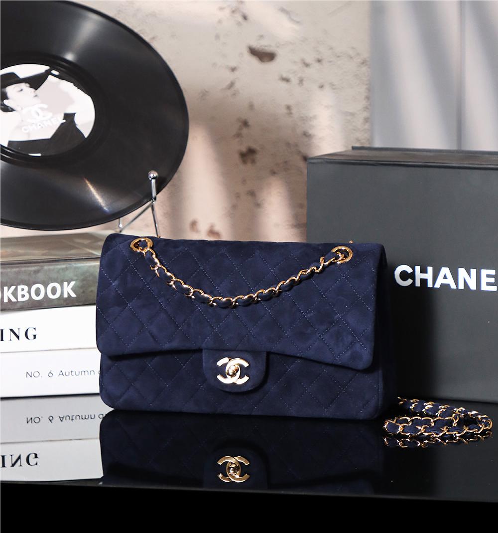 Chanel classic derivative large dark black suede handbag 2.55 Chain Bag Chanel classic derivative large dark black suede handbag 2.55 Chain Bag