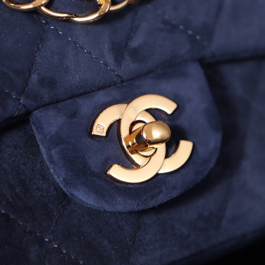 Chanel classic derivative dark black suede small handbag 2.55 Chain Bag Chanel classic derivative dark black suede small handbag 2.55 Chain Bag