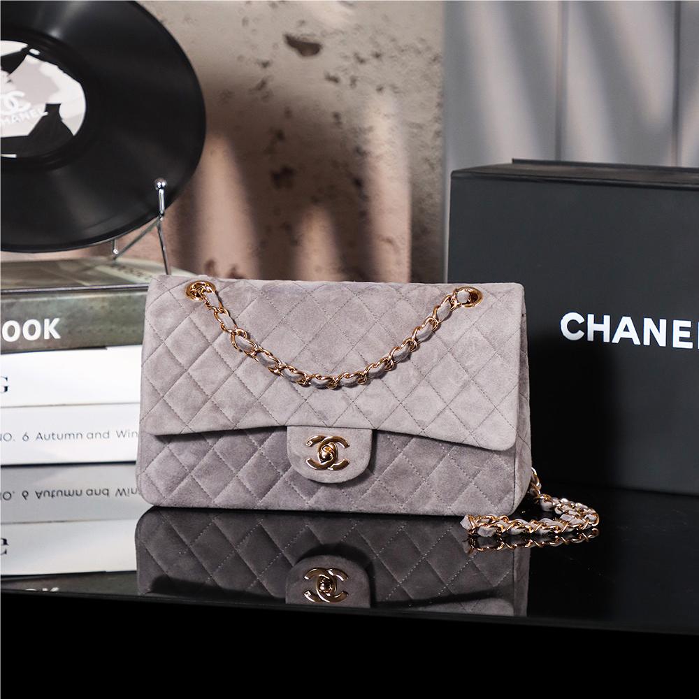 Chanel classic derivative dark purple suede large handbag 2.55 Chain Bag Chanel classic derivative dark purple suede large handbag 2.55 Chain Bag