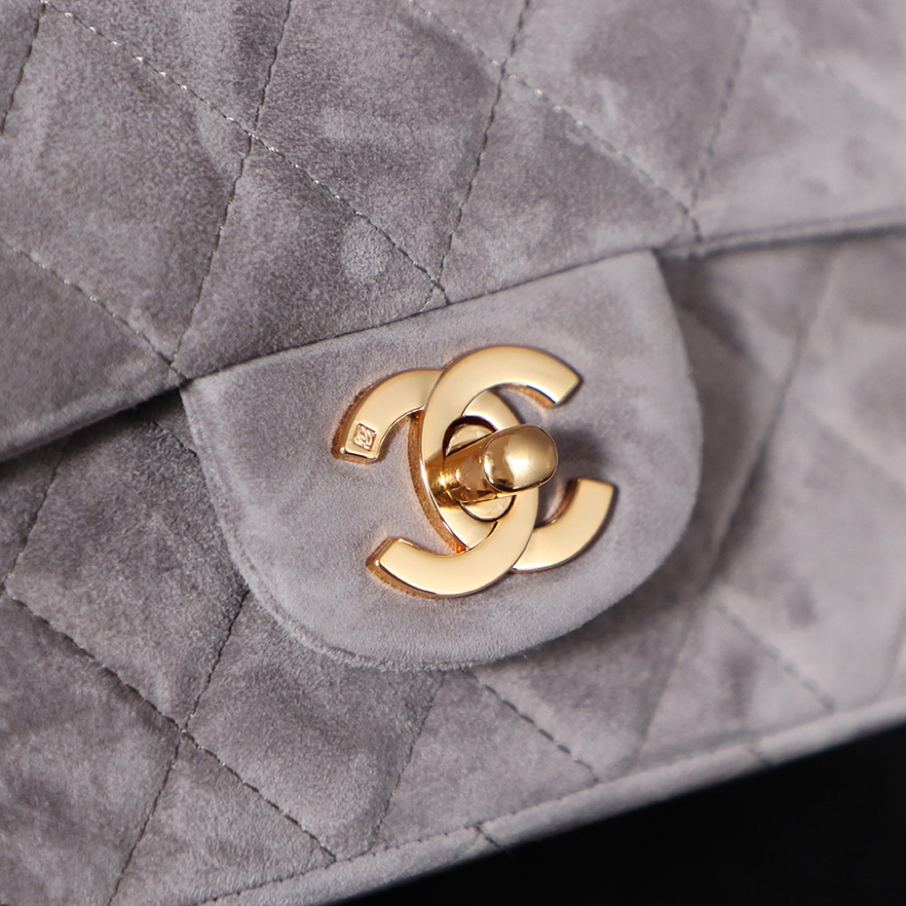 Chanel classic derivative dark purple suede large handbag 2.55 Chain Bag Chanel classic derivative dark purple suede large handbag 2.55 Chain Bag