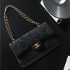 Chanel classic derivative pure black suede large handbag 2.55 Chain Bag Chanel classic derivative pure black suede large handbag 2.55 Chain Bag