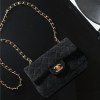Chanel classic derivative pure black suede small handbag 2.55 Chain Bag Chanel classic derivative pure black suede small handbag 2.55 Chain Bag