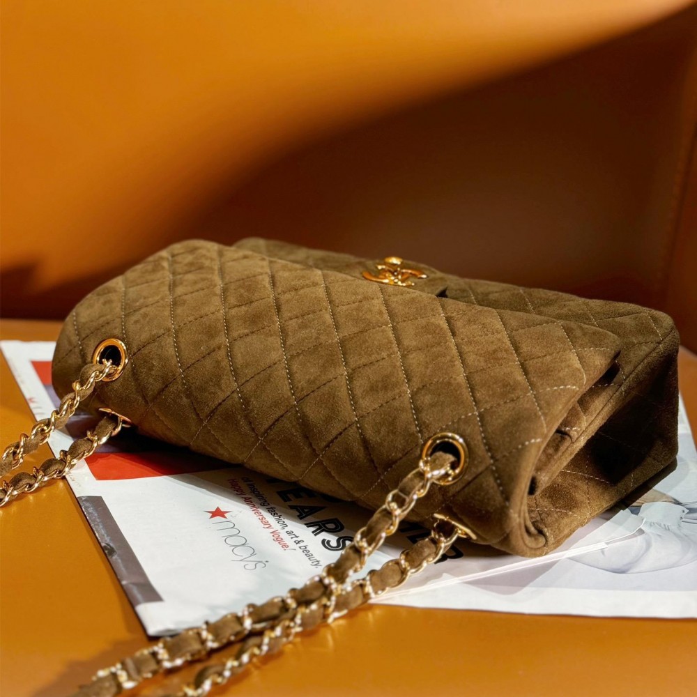 Chanel classic derivative brown suede large handbag 2.55 Chain Bag Chanel classic derivative brown suede large handbag 2.55 Chain Bag
