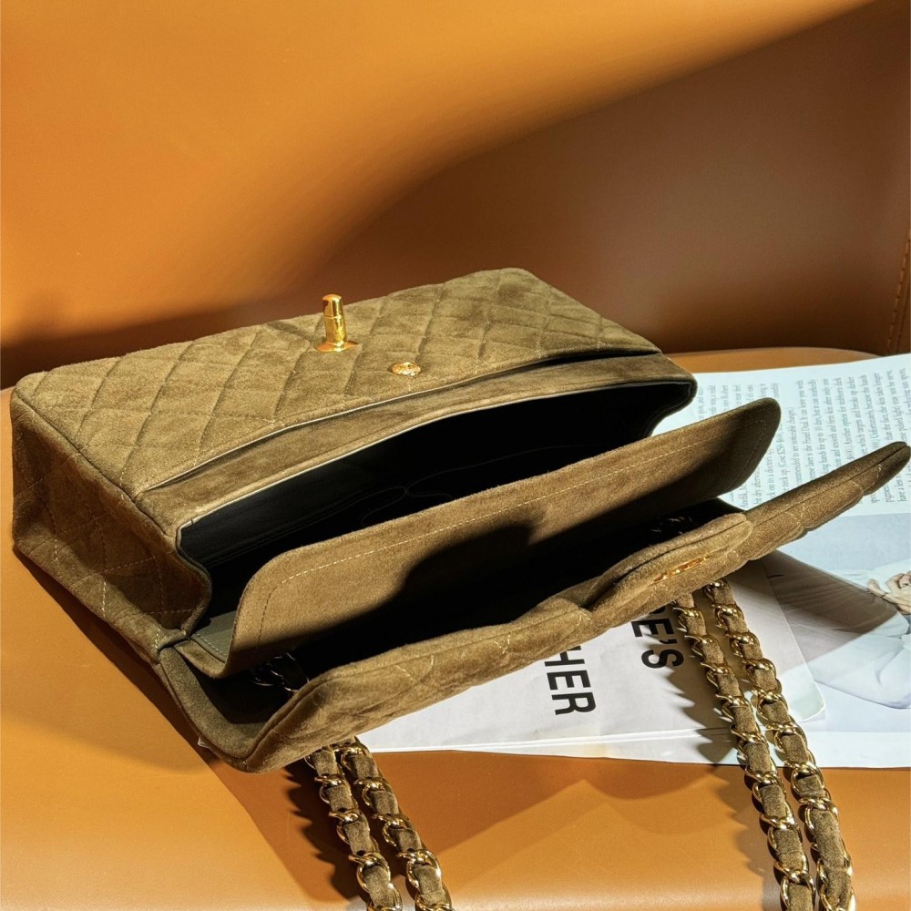 Chanel classic derivative brown suede large handbag 2.55 Chain Bag Chanel classic derivative brown suede large handbag 2.55 Chain Bag