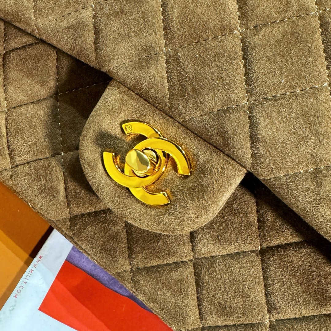 Chanel classic derivative brown suede large handbag 2.55 Chain Bag Chanel classic derivative brown suede large handbag 2.55 Chain Bag