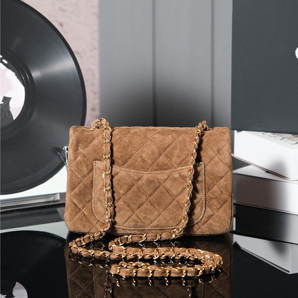 Chanel classic derivative brown suede small handbag 2.55 Chain Bag Chanel classic derivative brown suede small handbag 2.55 Chain Bag