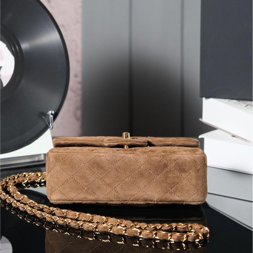 Chanel classic derivative brown suede small handbag 2.55 Chain Bag Chanel classic derivative brown suede small handbag 2.55 Chain Bag