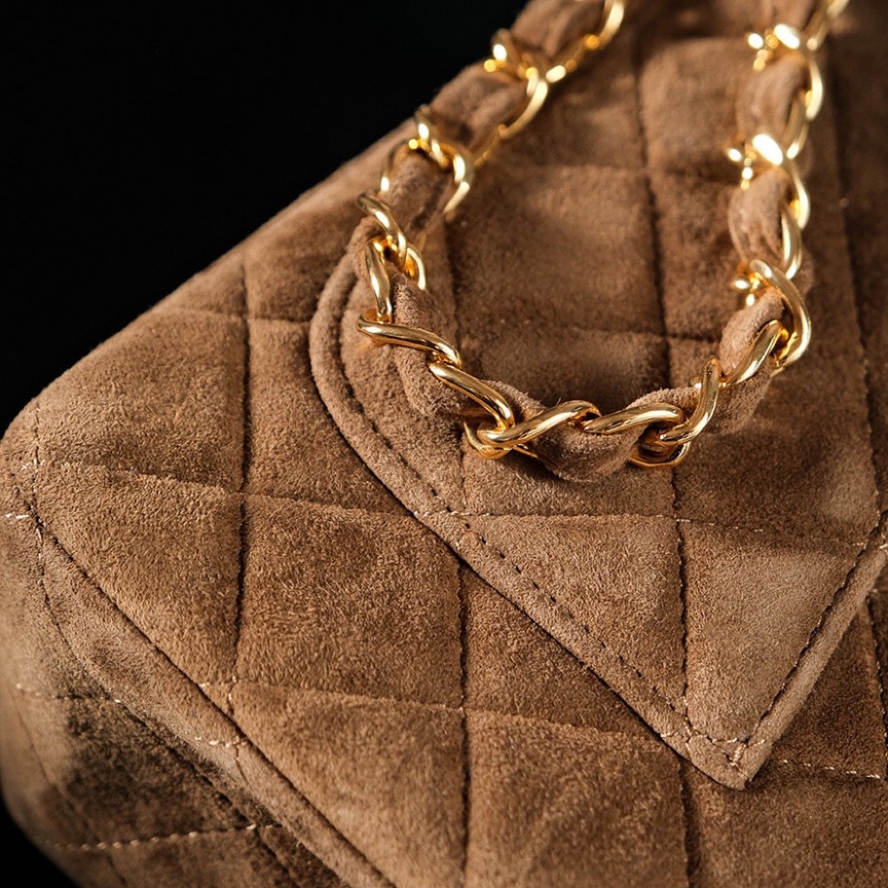 Chanel classic derivative brown suede small handbag 2.55 Chain Bag Chanel classic derivative brown suede small handbag 2.55 Chain Bag