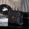 Chanel Classic Flap Black Diamond Check Leather Bag Chanel Classic Flap Black Diamond Check Leather Bag