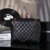 Chanel Classic Flap Black Diamond Check Leather Bag Chanel Classic Flap Black Diamond Check Leather Bag