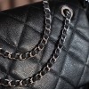 Chanel Classic Caviar Flap Black Diamond Check Leather Bag Chanel Classic Caviar Flap Black Diamond Check Leather Bag