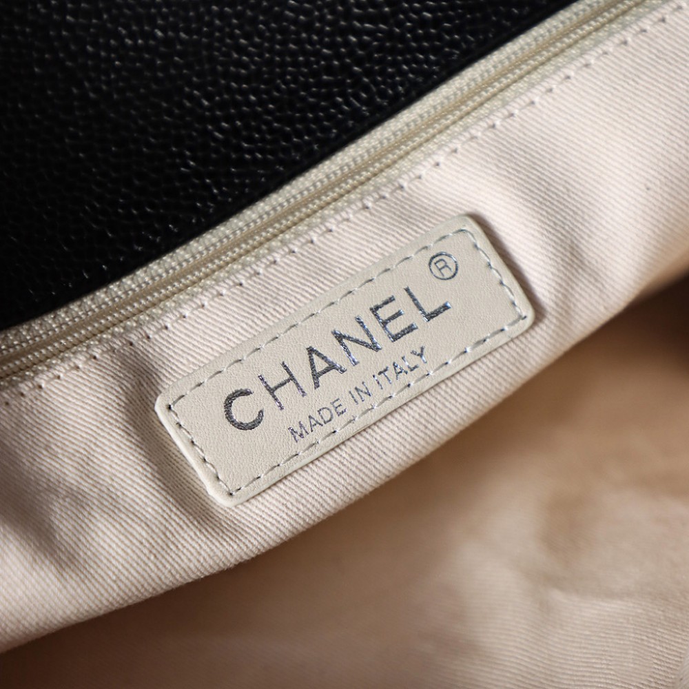 Chanel Classic Caviar Flap Black Diamond Check Leather Bag Chanel Classic Caviar Flap Black Diamond Check Leather Bag