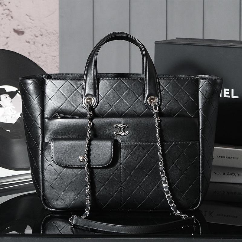 Chanel Classic Pure Metal Chain Strap Black Flap Bag Chanel Classic Pure Metal Chain Strap Black Flap Bag