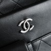 Chanel Classic Solid Metal Chain Strap Black Large Flap Bag Chanel Classic Solid Metal Chain Strap Black Large Flap Bag