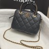 Chanel Classic Flap Diamond Check Black Leather Small Chain Bag Chanel Classic Flap Diamond Check Black Leather Small Chain Bag