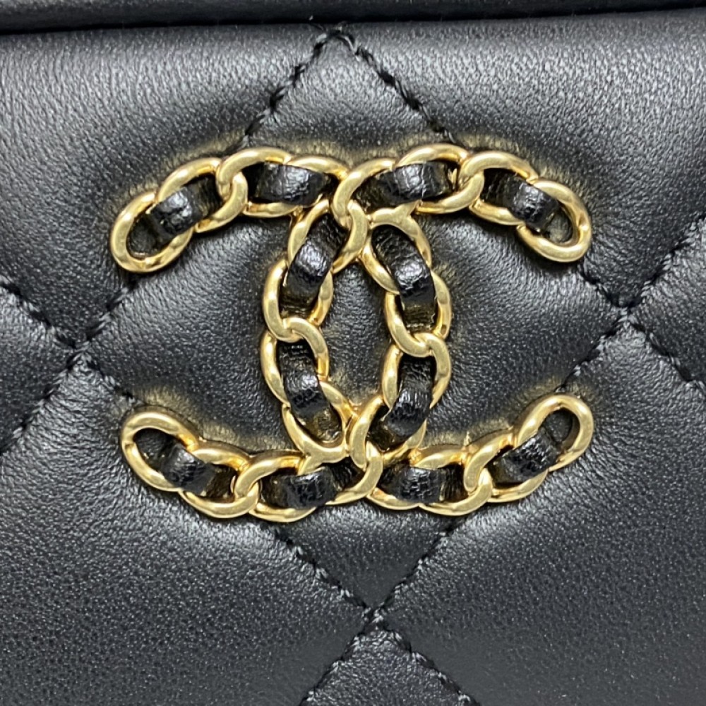 Chanel Classic Flap Diamond Check Black Leather Small Chain Bag Chanel Classic Flap Diamond Check Black Leather Small Chain Bag