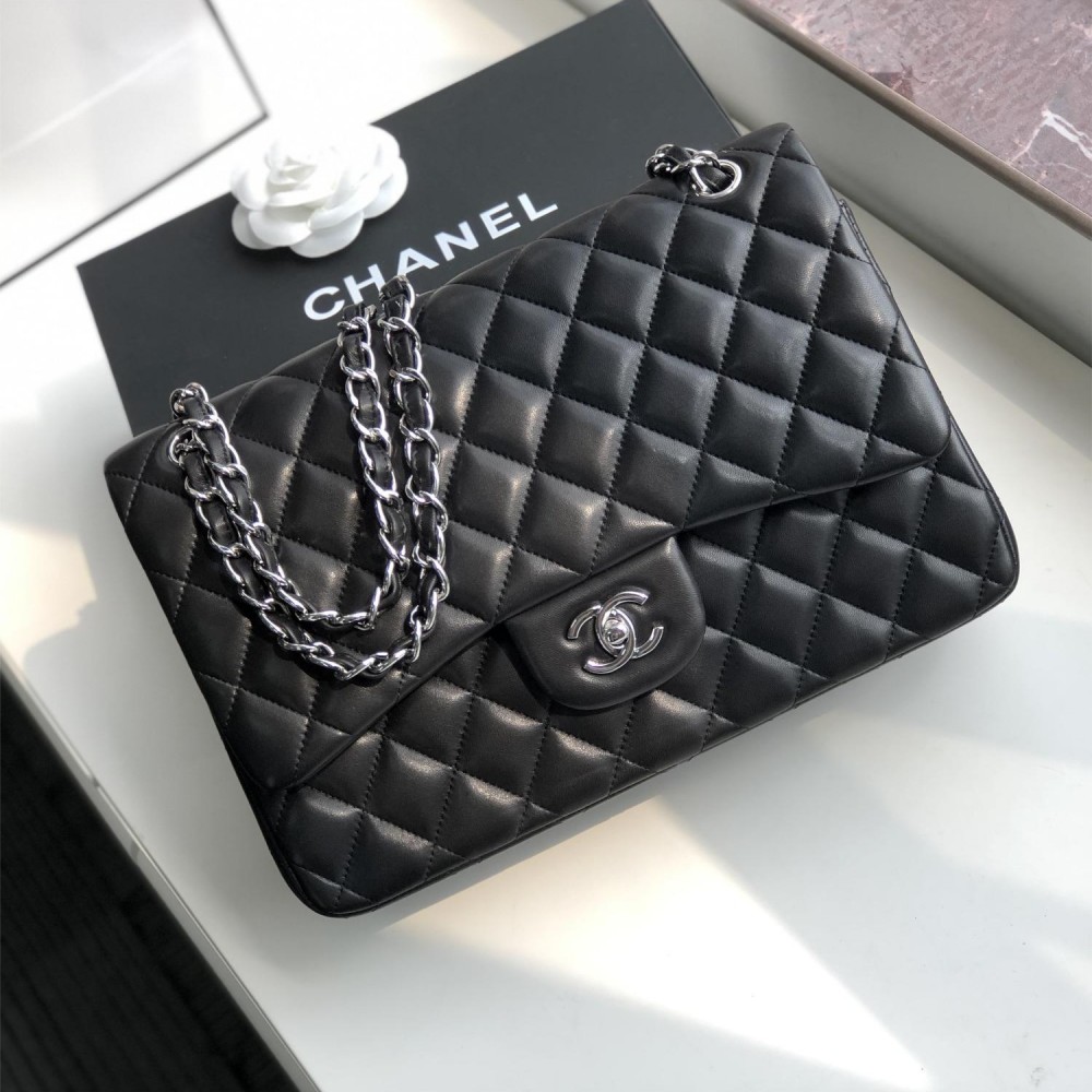 Chanel Classic Flap Diamond Check Black Leather Chain Bag Chanel Classic Flap Diamond Check Black Leather Chain Bag