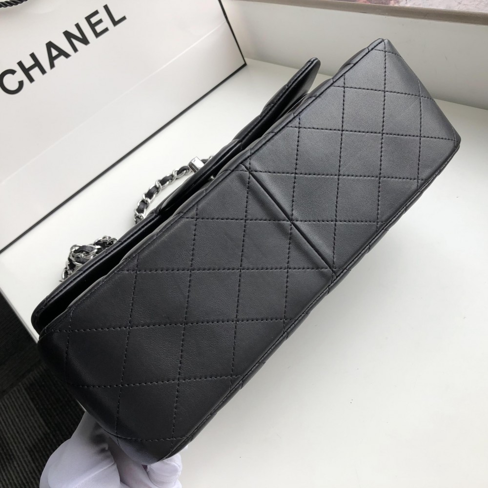 Chanel Classic Flap Diamond Check Black Leather Chain Bag Chanel Classic Flap Diamond Check Black Leather Chain Bag