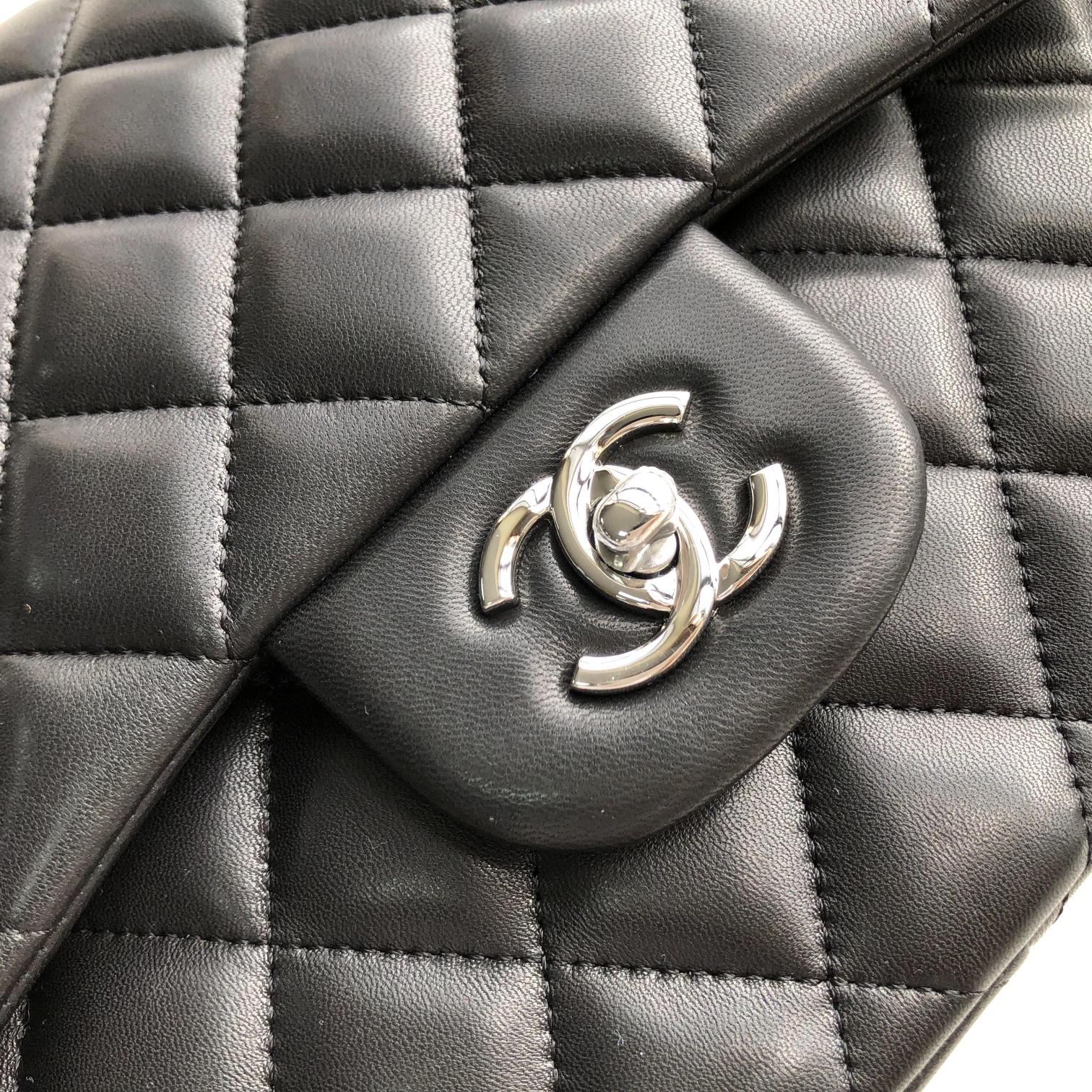 Chanel Classic Flap Diamond Check Black Leather Chain Bag Chanel Classic Flap Diamond Check Black Leather Chain Bag