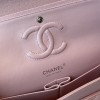 Chanel classic flap diamond check dream pink leather small silver chain bag Chanel classic flap diamond check dream pink leather small silver chain bag