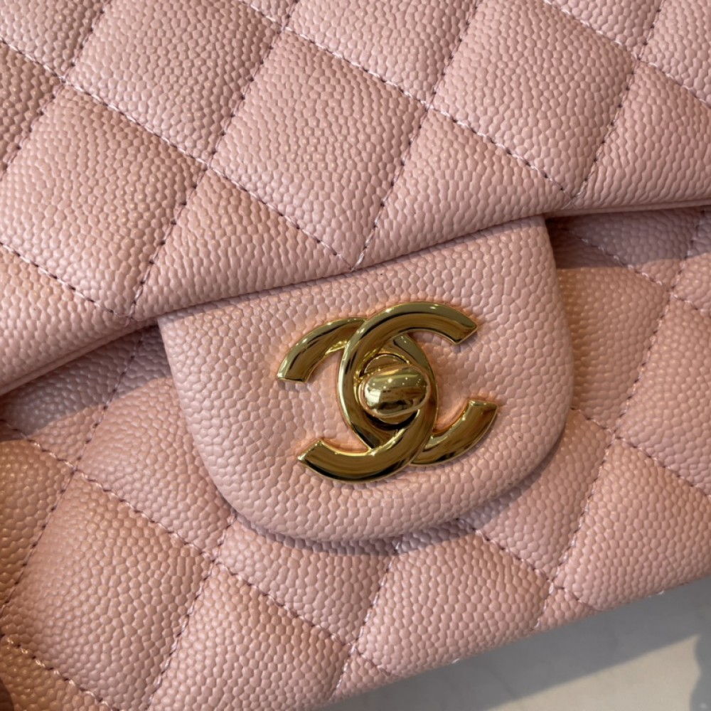 Chanel classic flap diamond check dream pink leather small chain bag Chanel classic flap diamond check dream pink leather small chain bag