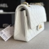 Chanel Classic Flap Diamond Check Pure White Leather Small Chain Bag Chanel Classic Flap Diamond Check Pure White Leather Small Chain Bag