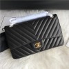 Chanel Boy Classic Flap Bag in Black Leather with Gold Lock Chain Chanel Boy Classic Flap Bag in Black Leather with Gold Lock Chain