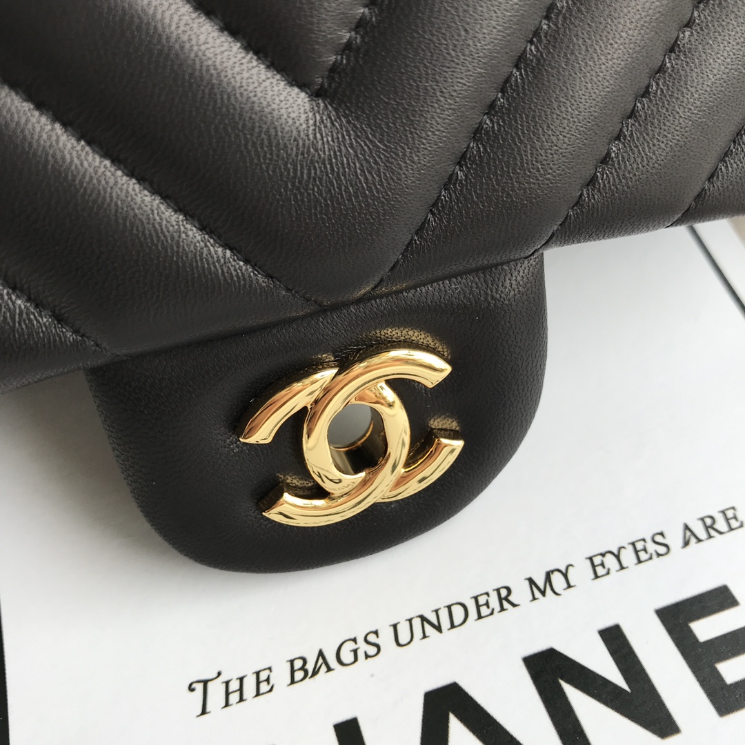 Chanel Boy Classic Flap Bag in Black Leather with Gold Lock Chain Chanel Boy Classic Flap Bag in Black Leather with Gold Lock Chain
