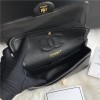 Chanel Boy Classic Flap Bag in Black Leather with Gold Lock Chain Chanel Boy Classic Flap Bag in Black Leather with Gold Lock Chain