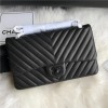 Chanel Boy Classic Flap Pure Black Leather Chain Bag Chanel Boy Classic Flap Pure Black Leather Chain Bag