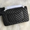 Chanel Boy Classic Flap Bag in Black Leather with Silver Lock and Chain Chanel Boy Classic Flap Bag in Black Leather with Silver Lock and Chain