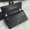 Chanel Boy Classic Flap Bag in Black Leather with Silver Lock and Chain Chanel Boy Classic Flap Bag in Black Leather with Silver Lock and Chain