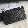 Chanel Boy Classic Flap Pure Black Leather Chain Bag Chanel Boy Classic Flap Pure Black Leather Chain Bag