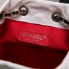 Chanel classic diamond check bright white leather chain bucket bag Chanel classic diamond check bright white leather chain bucket bag